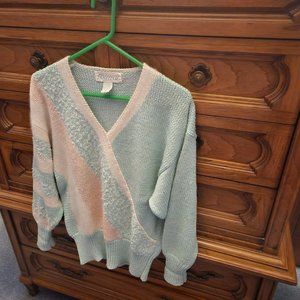 Oversize Sleeve Vintage Knitted Sweater: